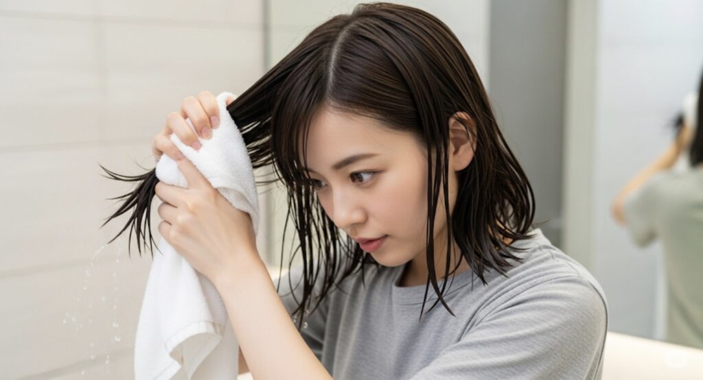 濡れた髪に使うのはNG？正しい手順