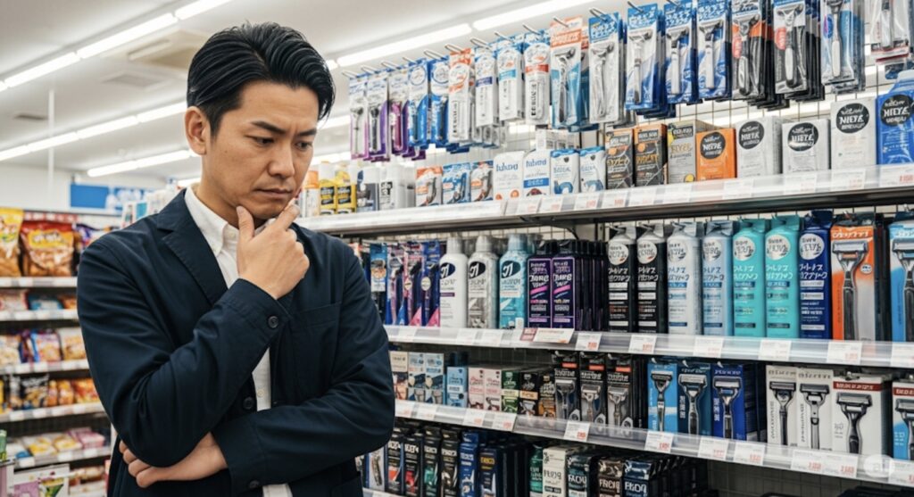 代表的なコンビニで購入できる髭剃りの特徴