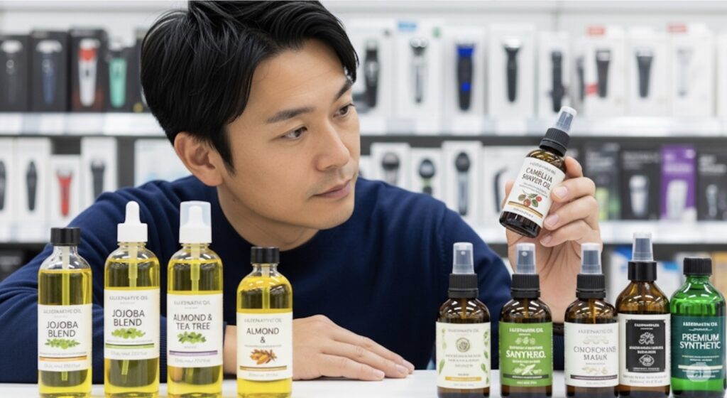 シェーバーオイルが売ってないときの代用品を解説