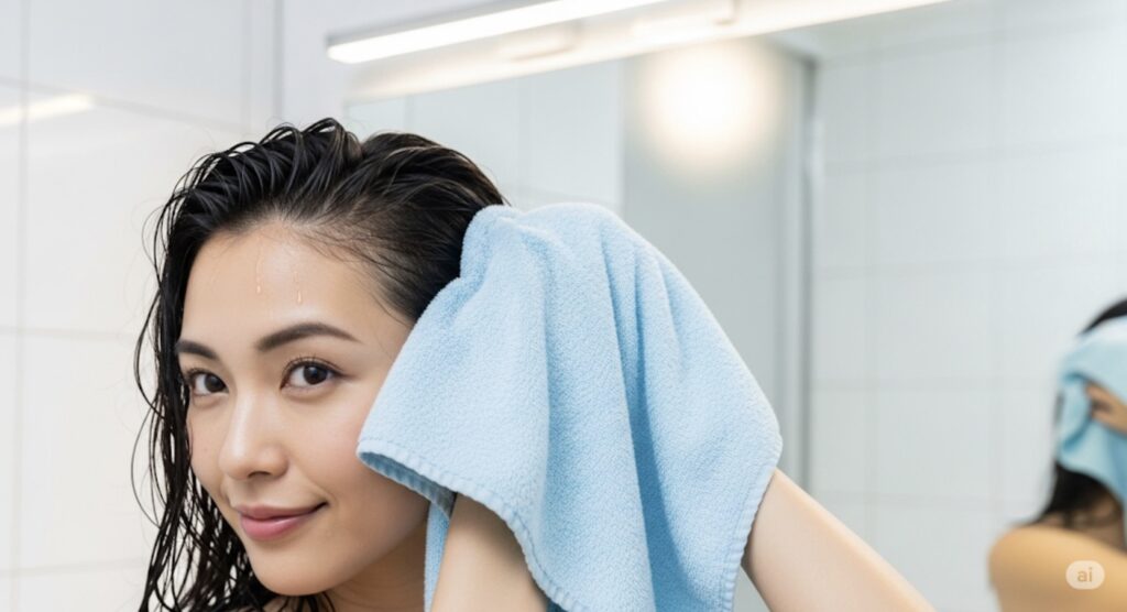 ドライヤーなしで髪を乾かす方法