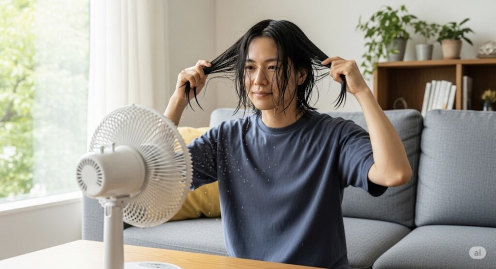 扇風機やヒーターを使った乾かし方