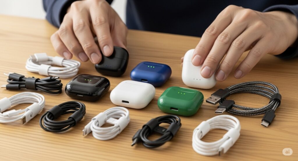ワイヤレスイヤホンの充電器：代用品の選び方と注意点