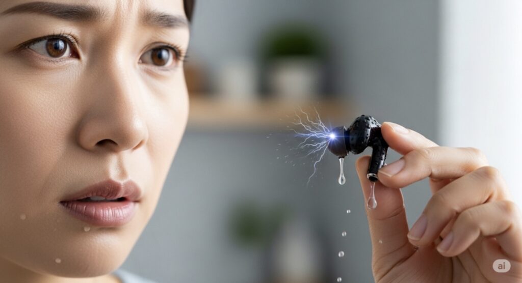 水没したイヤホンを使うのは危ない？