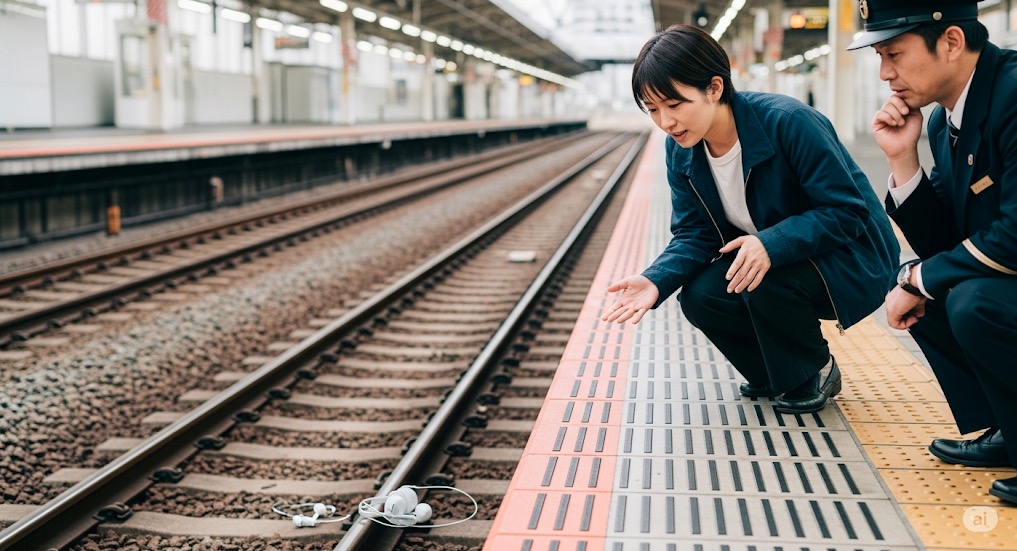 ワイヤレスイヤホンを駅に落としたらどうなる？