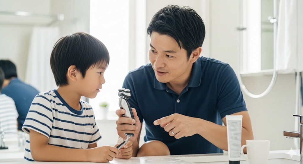 安全な小学生の髭剃り|正しい方法と道具選び
