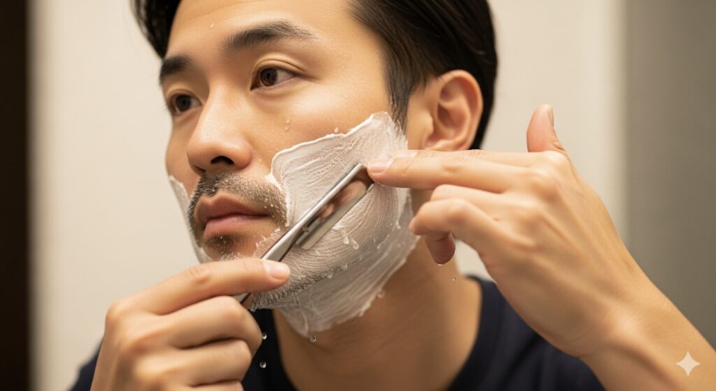 肌を守る髭剃りの正しい手順
