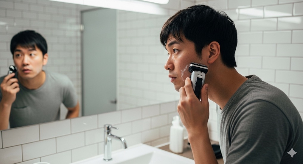 電気シェーバーは何もつけないで剃れるのが魅力