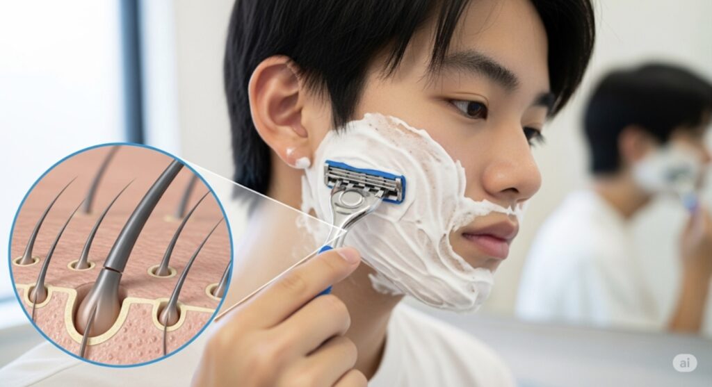 髭を剃り続けると濃くなるの?