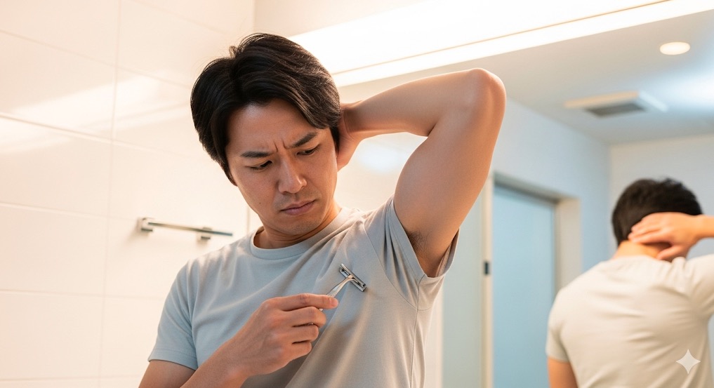 髭剃りで脇毛を処理する際のリスクと対策