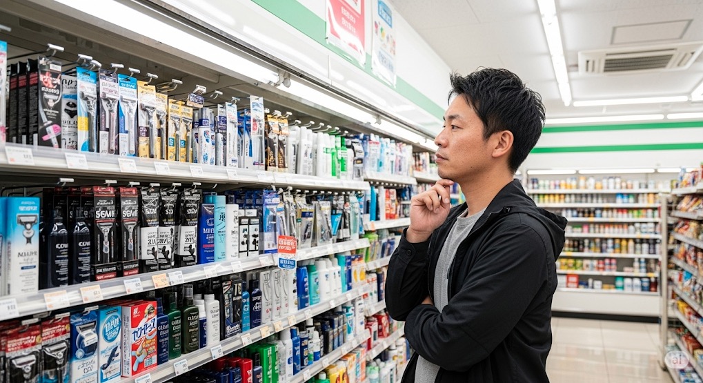 髭剃りを忘れたときの対処法:やっぱりコンビニが便利