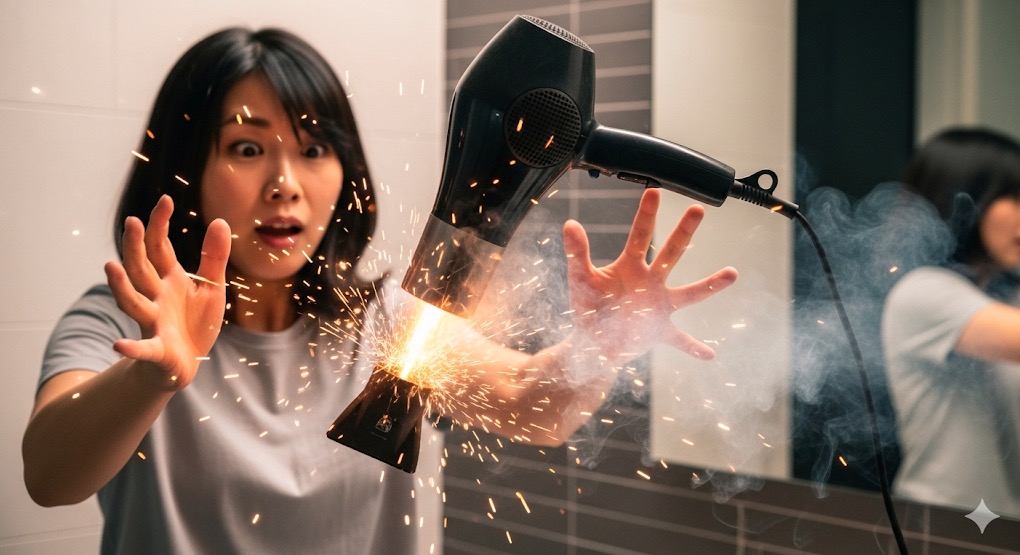 ドライヤーが爆発したらどうする？