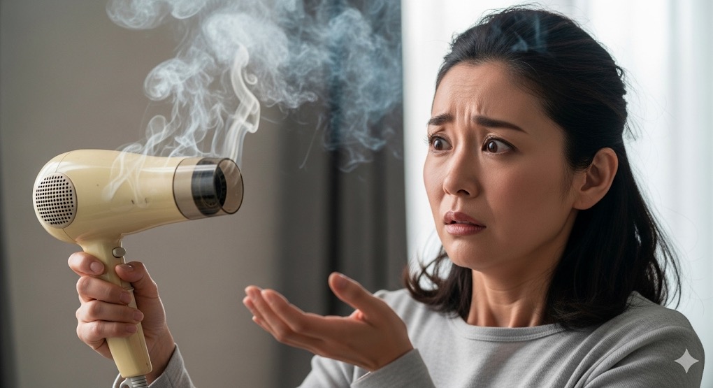 【危険】ドライヤーが焦げ臭いんだけど爆発する？原因と対処法を徹底解説