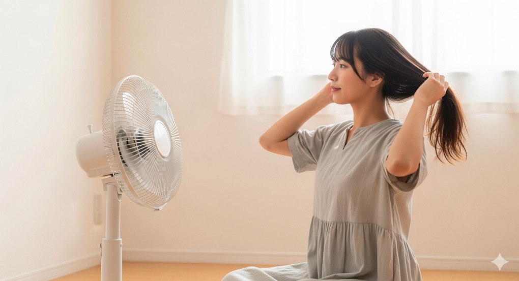 扇風機を使った髪の乾かし方の注意点