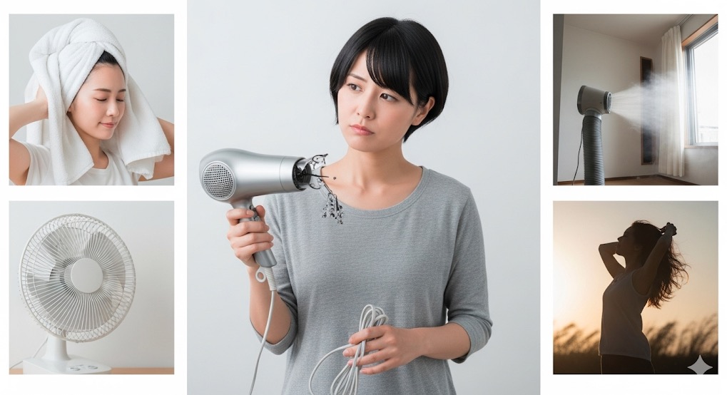 ドライヤーがない時の対処法：まとめ