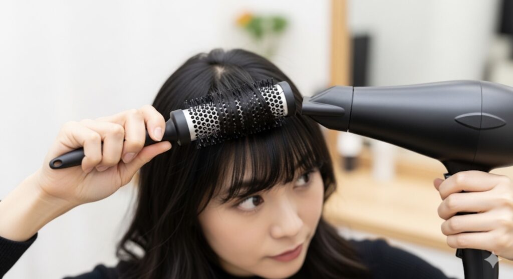 前髪を潰さないドライヤーかけ方のコツ