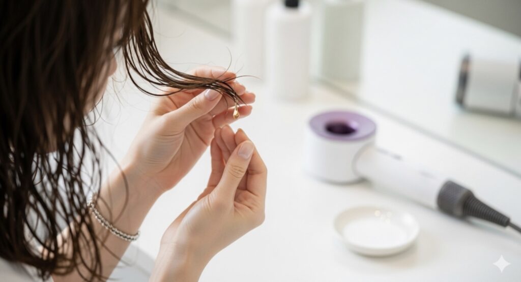 【前?後?】ヘアオイルとドライヤーの正しい順番を解説