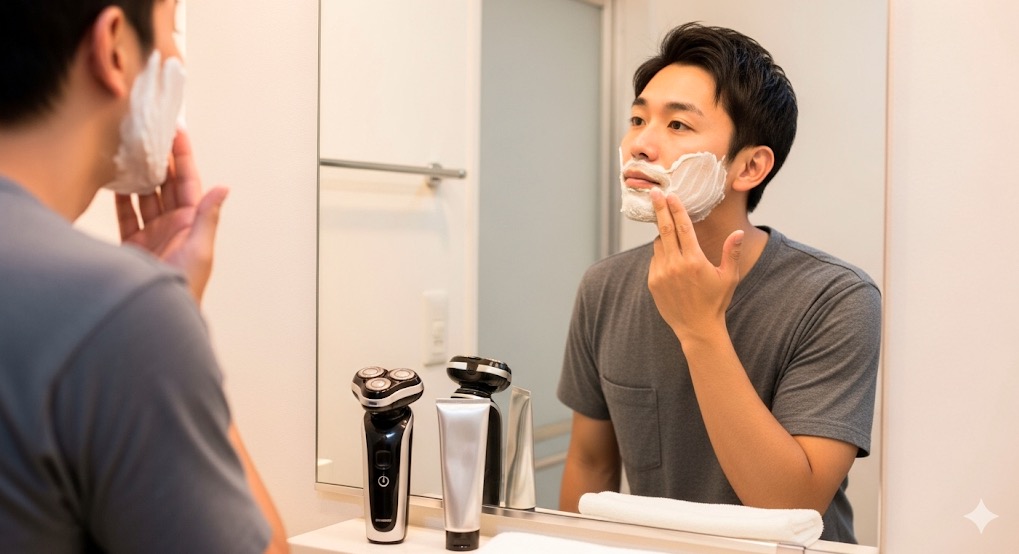 シェービング剤を活用した剃り方