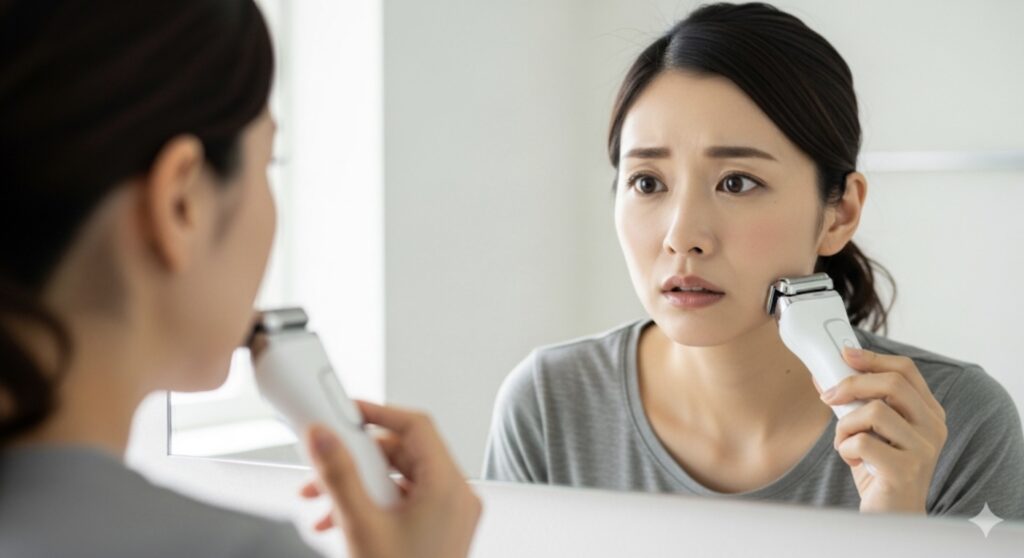 電気シェーバーで血が出る女性の肌悩み