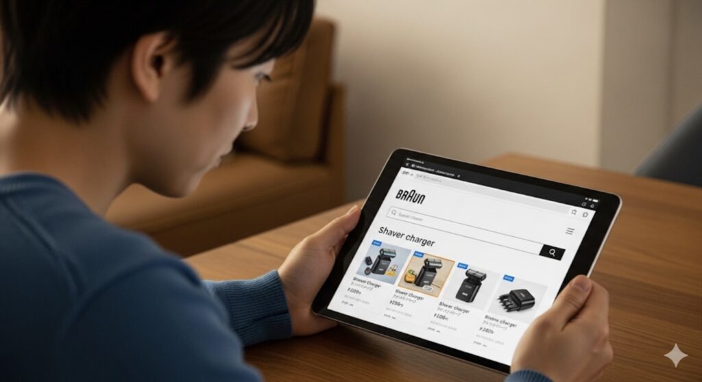 ブラウンの充電器も公式で入手できる