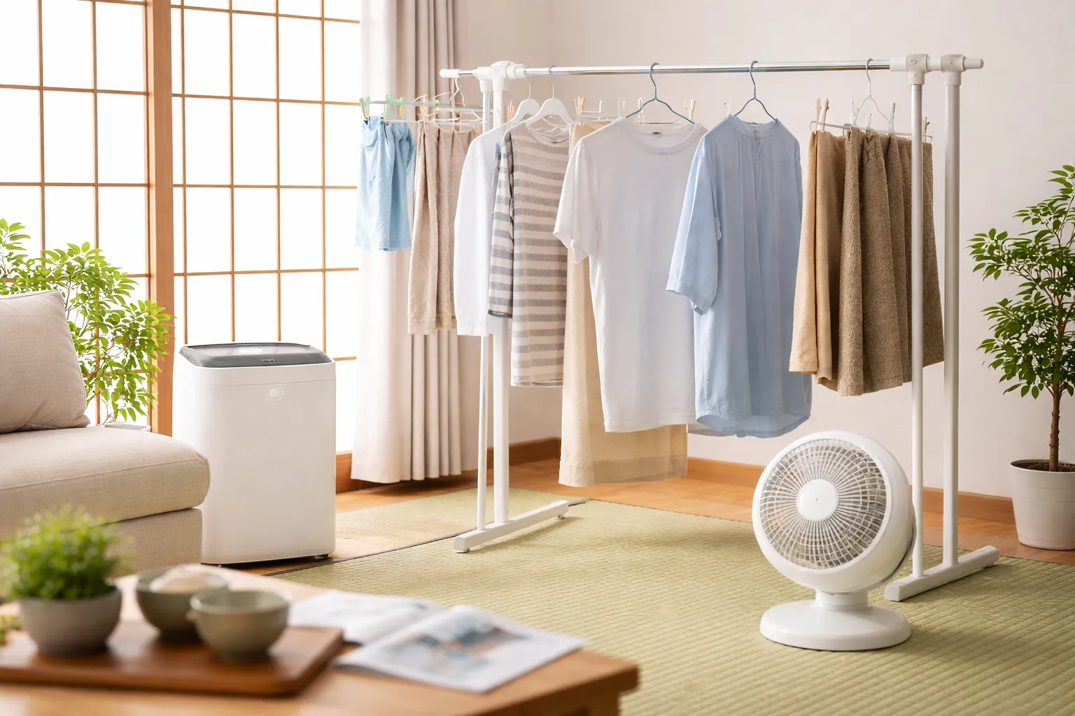 和室で部屋干しするコツは？畳を傷めにくい使い方