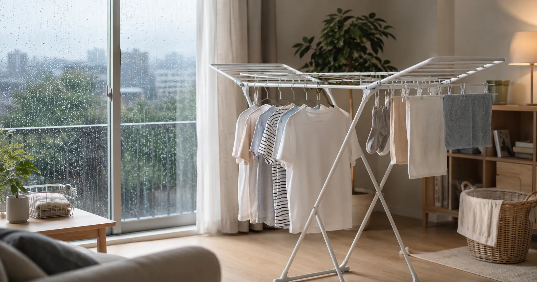 湿度70%で部屋干ししてもいい?乾かすコツとNG行動